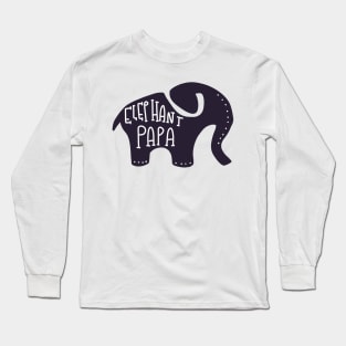 Elephant Papa Safari Animal Dog Long Sleeve T-Shirt